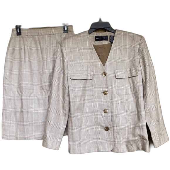 Y2K August Silk wool silk blend suits - Picture 1 of 7